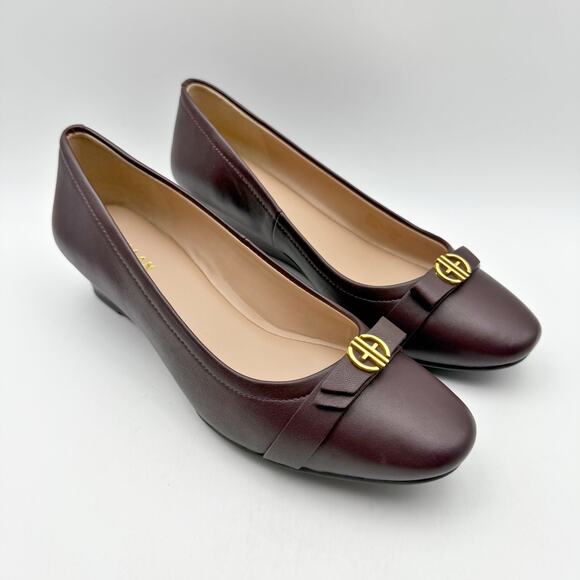 Cole Haan Womens Malta Wedge Heel US 5.5B EU 35.5 Burgundy Leather NIB - Picture 5 of 12